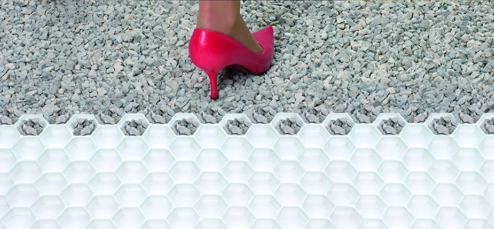 Stabilisateur de gravier STABI SUD 30 Blanc PEHD