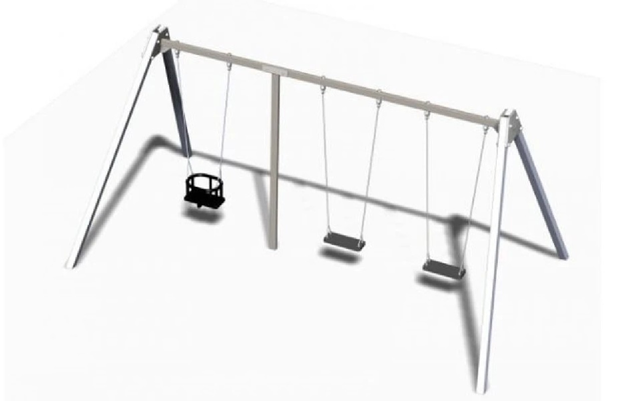 Portique 2 assises standards et 1 nacelle bébé