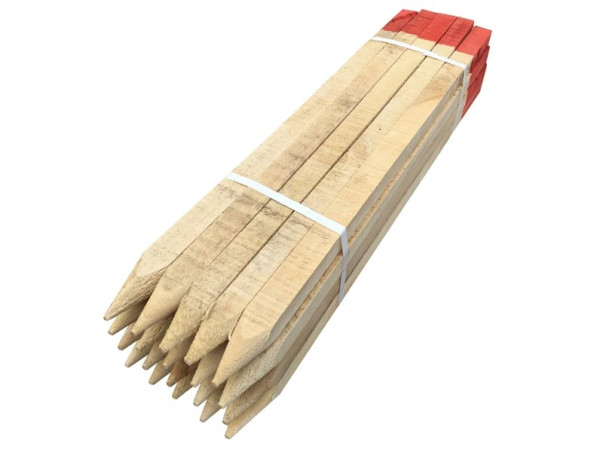 Piquet de chantier bois bout rouge 32 x 32 mm Lg 75 cm