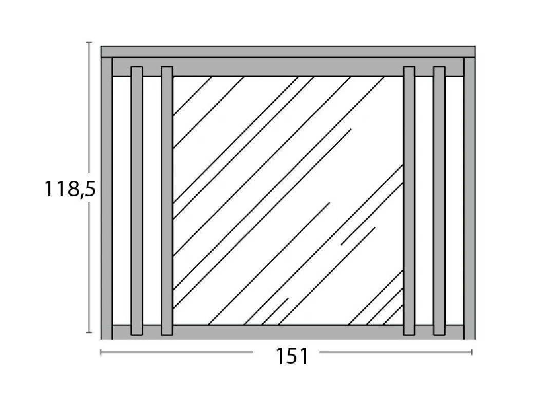 Barriere de piscine MYKONOS L 1510 - Ht 1185