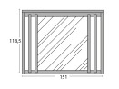 Barriere de piscine MYKONOS L 1510 - Ht 1185