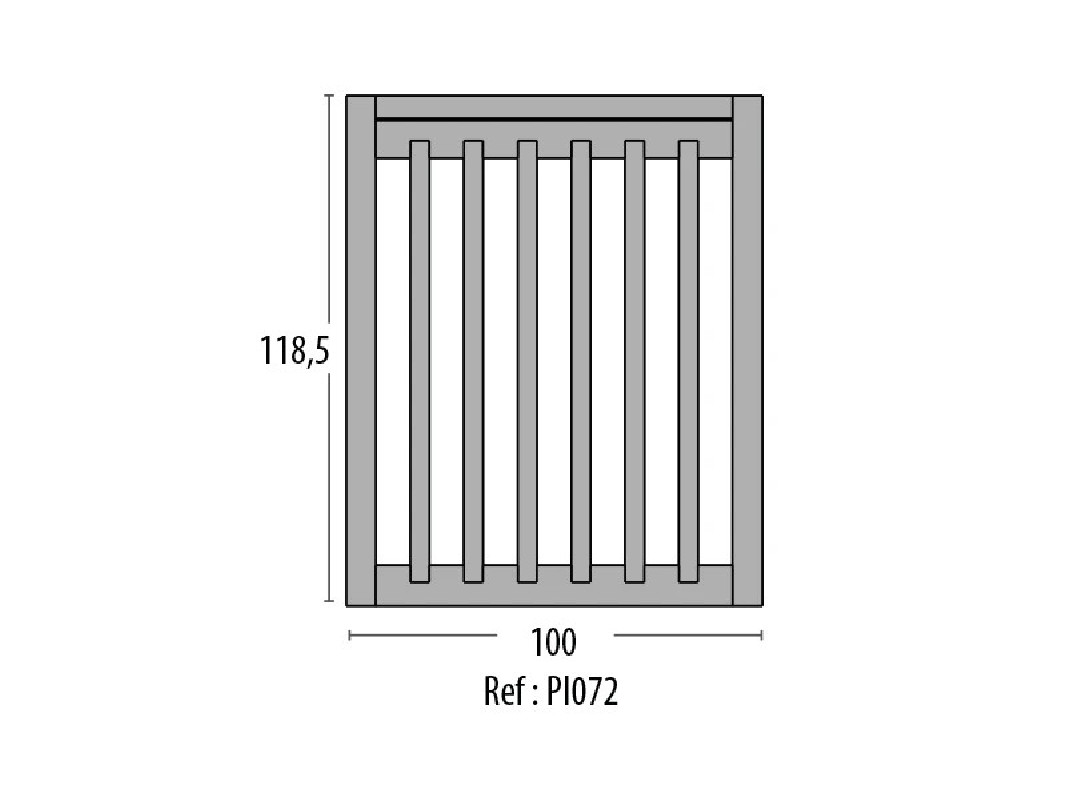 Portillon de piscine PAROS L 1000 - Ht 1195