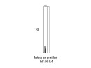 Poteau portillon de piscine 140 x 90 mm  Ht 1330