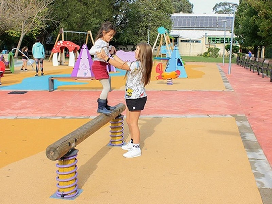 Rondin d'equilibre sur ressorts