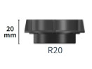Rehausse pour plots pre-reglables de 20 mm