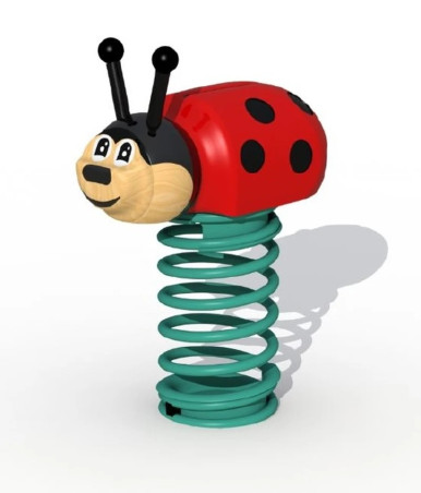 Jeu sur ressort Coccinelle