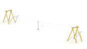 Téléphérique en robinier (sans plates-formes)