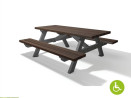 Table et Siège Serengeti - Plastique revalorisé - Lg 240 cm