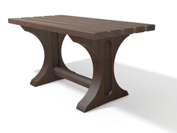 Table Tivoli marron - Plastique revalorisé - Lg 200 cm