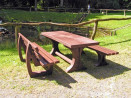Table Trinity marron - Plastique relavorisé - 75x65x200 cm