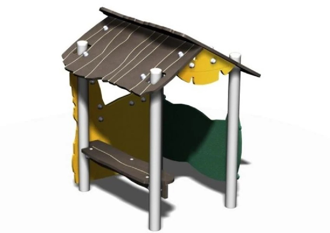 Maisonnette jungle avec banc