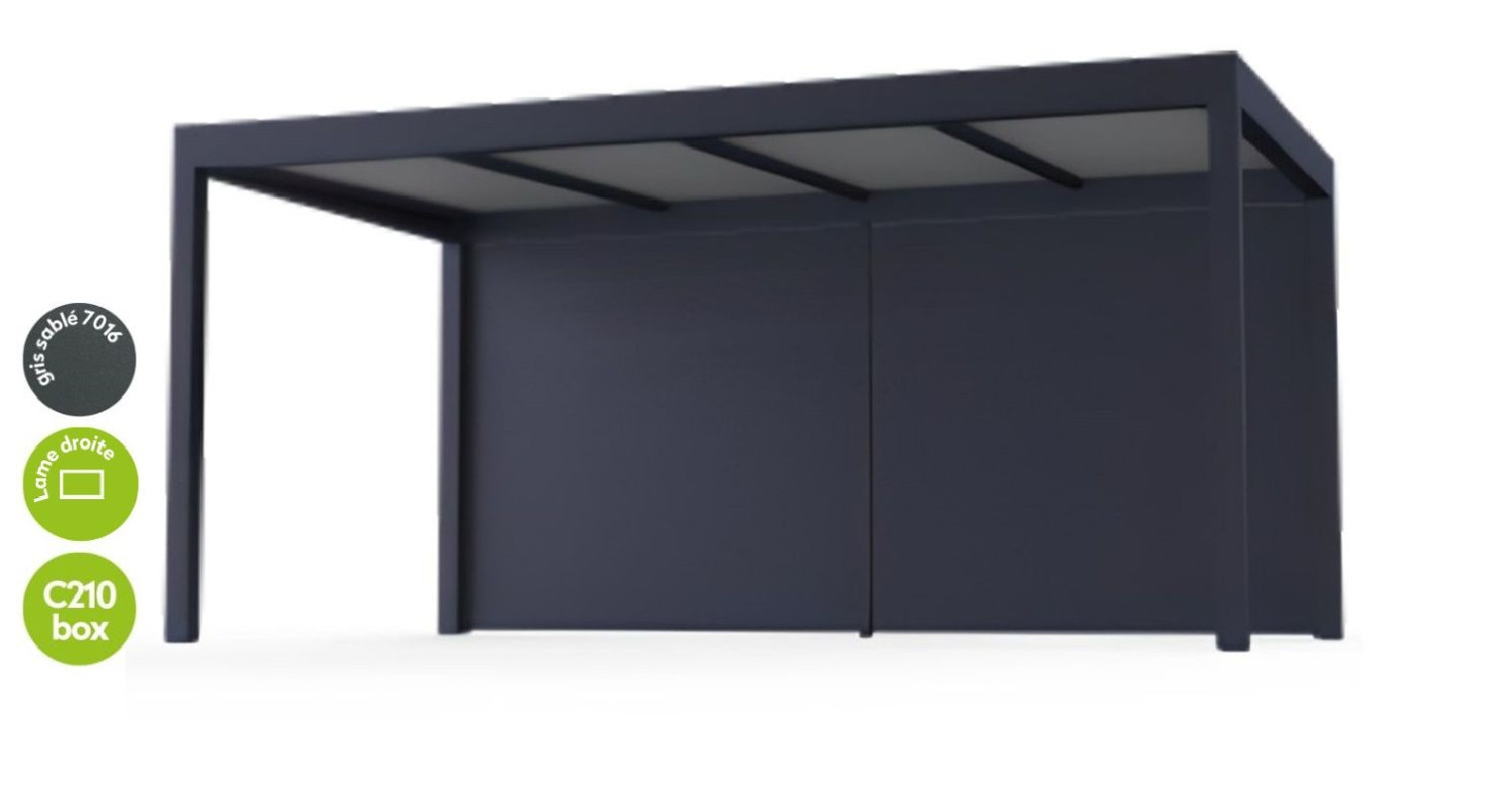 Paroi facade pour carport C210box