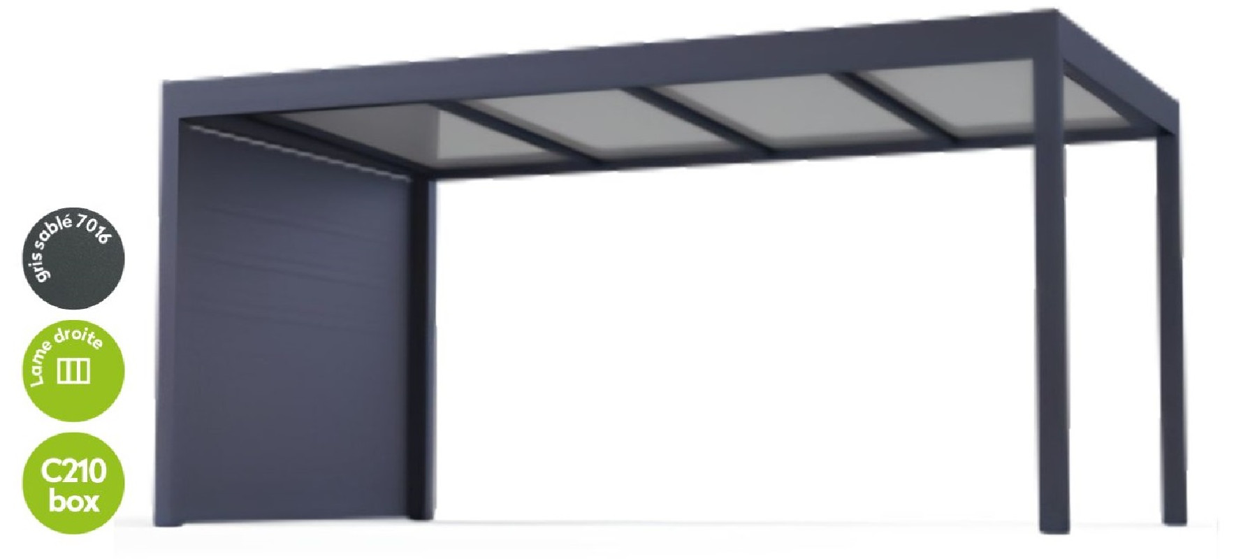 Paroi latérale pour carport C210box