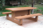 Table pique nique béton rectangle