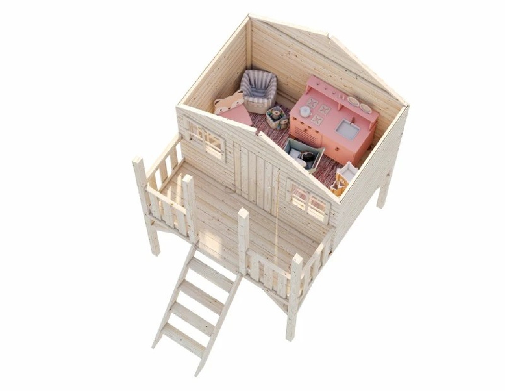 Cabane maisonnette sur pilotis enfants TOBY - 2.1 m2