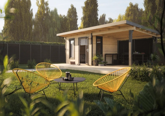 Pool house design - Abri de piscine Grâce
